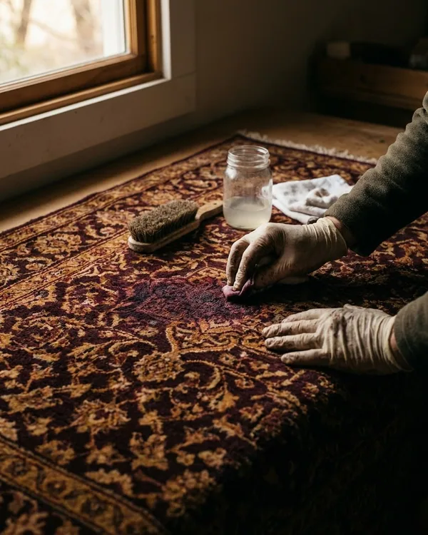 Comment enlever une tache de vin sur un tapis ?