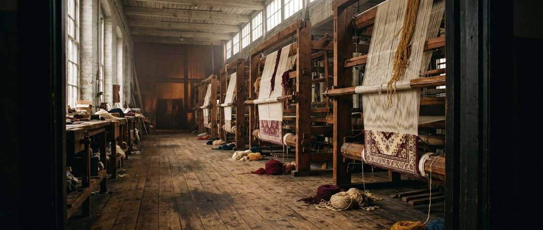 L'atelier de restauration de tapis